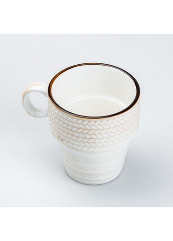 Чашка 350 мл керамическая кружка для кофе чая Бежева TS Kitchen (367724666)