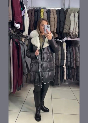 Чорна зимня куртка жіноча No Brand