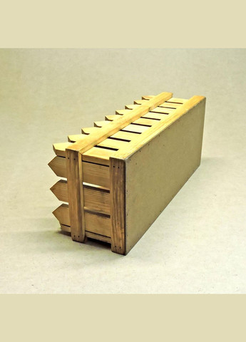 Кашпо з дерева Жовтець 16х40 каррі (КАШ-16400103) No Brand (328450432)