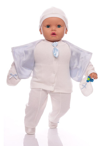 Белый демисезонный комплект на выписку для мальчика в коробке baby boy трикотажный белый 62 см (42824) BABYKROHA