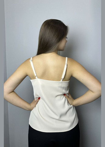 Женская майка базовая светло-бежевая MKTRG0347-70 Modna KAZKA — 336933712