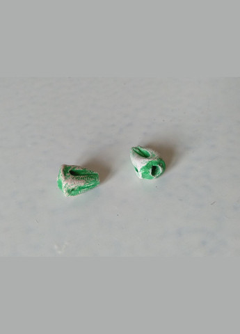 Керамические бусины ручной работы "Весенний Бутон №7" (зеленые) 2шт. Коти&Ангели (301533212)