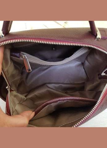 Бордова жіноча шкіряна сумка через плече з маленькою ручкою та довгим ремінцем Serebro (278260582)