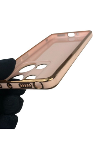 Чохол для Redmi Note 13 Pro 4G з кільцем-підставкою із золотою окантовкою на сяомі редмі нот 13 про пудровий gs1 Xiaomi (366235482)