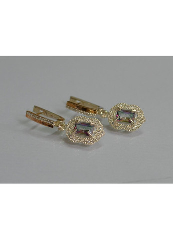 Срібні сережки з золотими вставками Silver Style (367112681)