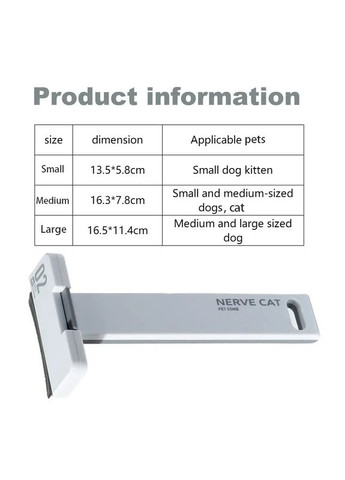 Фурминатор для удаления шерсти кошек и собак Cat закруглённый, расческа-триммер с кнопкой очистки M Nerve (299915477)