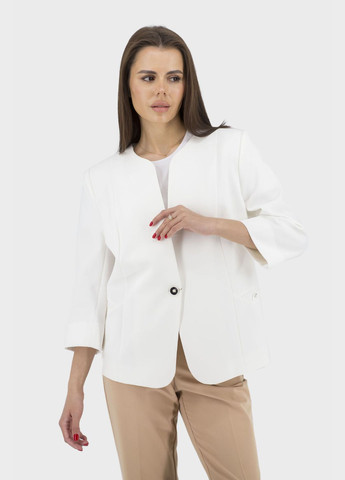 Жіночий класичний піджак з приталеним силуетом, колір Muray (білий, ), 39560 No Brand (331785566)