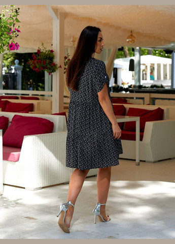 Чорна святковий, повсякденний, кежуал, коктейльна стильна сукня з квітковим принтом сукня-сорочка No Brand з квітковим принтом