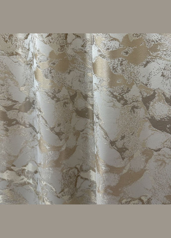 Стильные жаккардовые шторы с мраморным дизайном 150х270 см 2 шт. бежевый кофейный цвет No Brand (315598231)