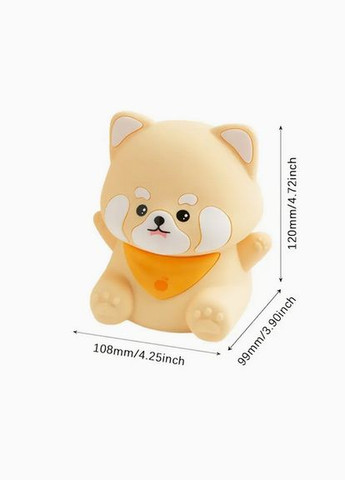 Силіконовий LED нічник-лампа Панда акумуляторная з таймером PAD-02 No Brand (327422259)