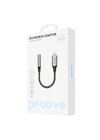 Переходник AUX SoundMesh Lightning to 3.5mm gray Proove (397307650)