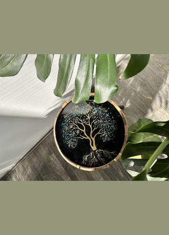 Журнальный, кофейный столик с эпоксидной смолой, зеркальным декором и натуральными камнями KorriArt (315492705)