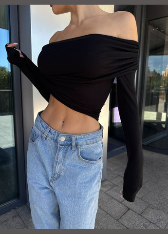 Женский лонгслив с открытой линией плеч MonCher (338186173)