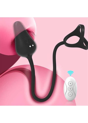 Вібро масажер простати Funtasmo з ерекційним кільцем і пультом Д/К. Аанальна іграшка об'єднує три функції в одному пристрої China (360604475)