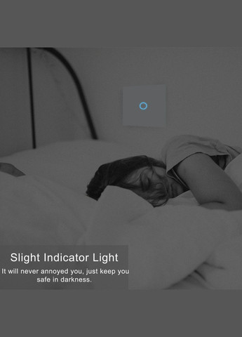 Сенсорний WI-Fi smart вимикач з підсвічуванням чорний, подвійний AXUS (300577492)