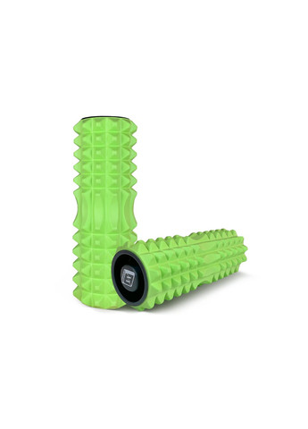Масажний ролик Grid Roller 33 см v.1.2 із заглушками з обох сторін (салатовий) EasyFit (365549707)