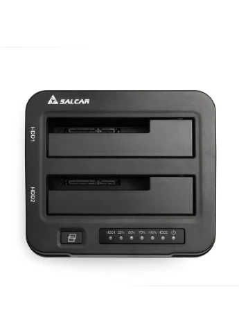 Докстанция SALCAR USB 3.0 с 2 отсеками оптимизирована для жестких дисков HDD/SSD, 2,5 и 3,5 дюйма. No Brand (301349537)