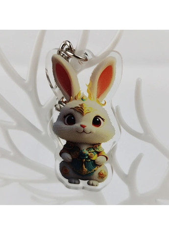 Акриловий брелок з кільцем для ключів із зображенням символу року за Китайським Гороскопом РІК КРОЛИКА (ЗАЙЦЯ) No Brand (314813452)