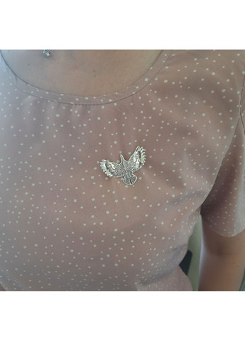 Брошь серебряная с птицей и орнаментом Берегиня 925 Skifska Etnika (364202740)