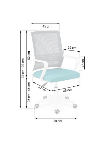 Офисное кресло Corta Grey/Turquoise (241401) Sofotel (378578088)