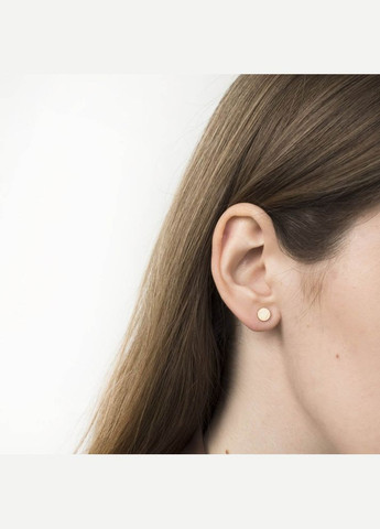 Золотые серьги-пусеты Кружочки с05559 Oniks (264022864)