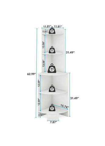 Стелаж кутовий з дерева Ленчер зефір (УСП-005720) No Brand (327848783)