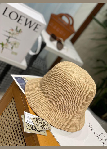 Панама з принтом LOEWE Anagram raffia bucket hat Чорний No Brand (326024045)