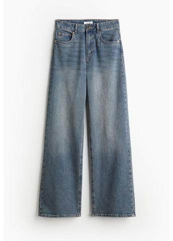 Женские джинсы Wide High (56942) W34 Темно-синие H&M - (290868597)