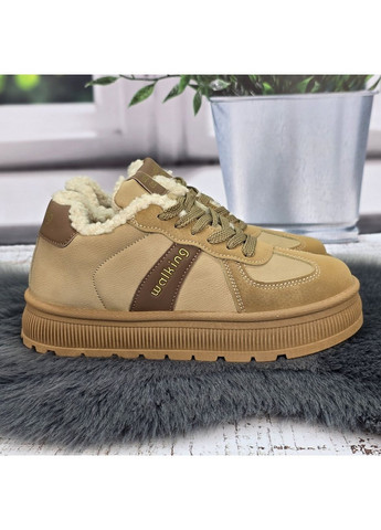 Зимние женские зимние кроссовки с искусственным мехом тедди Gipanis из искусственного нубука