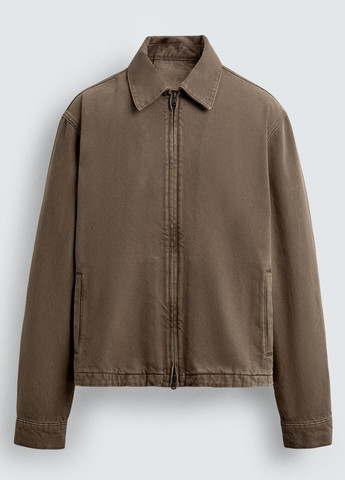 Серо-коричневая демисезонная куртка Zara