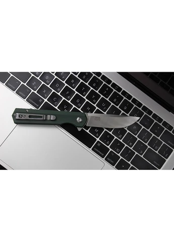 Ніж складаний FH11S-GB, EDC-варіант, сталь D2, довжина 18,4 см, вага 82 г, Flipper замок, ручка G10 Firebird (396646974)