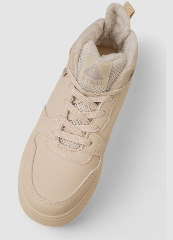 Кроссовки женские зимние на меху,, 248RAM09-3 Stilli бежевые всесезоны (313290148)