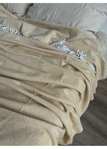 Плед Крекер хлопковый 140х200 см горчичного цвета Lanavitta (361852544)