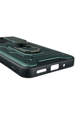 Чохол для Redmi 10A броньований з кільцем-тримачем підставкою зі шторкою на сяомі редмі 10а зелений rg1 Xiaomi (366386320)