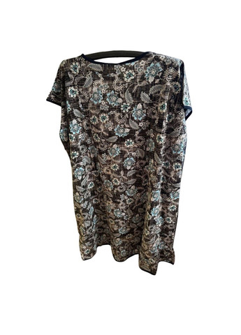 Халат жіночий бавовняний темно-сірий Квіти W3312 Samo (344589631)