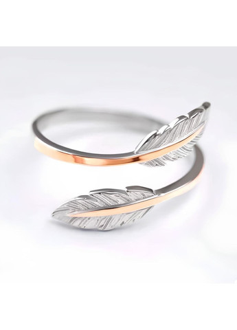 Кільце перо зі срібла з золотою накладкою розмір 19 No Brand (355921992)