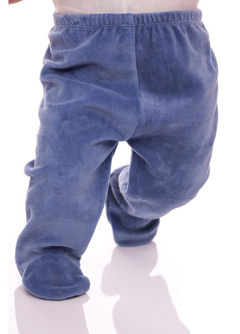 Синий зимний костюм с длинным рукавом для мальчика велюровый ml синий 68 см (26662) BABYKROHA