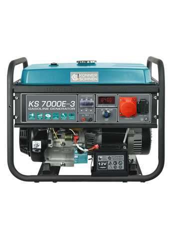 Бензиновий генератор KS 7000E3 (5.5 кВт, 50 Гц, 400 В, 25 л) електростартер трифазний (23136) Konner&Sohnen (295038593)