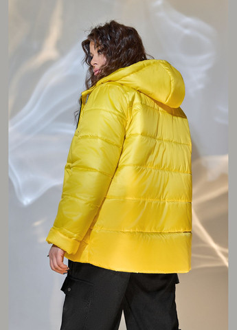 Желтая демисезонная демисезонная куртка No Brand