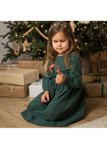 Зелёное платье праздничное для девочек фланель Trendy Tot (371262604)