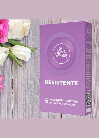 Прочные презервативы "Resistente" №6 (Италия) Love Match (298481131)