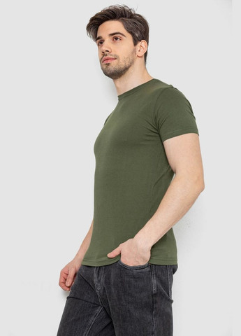 Хаки (оливковая) футболка мужская однотонная базовая Andi 244R2408