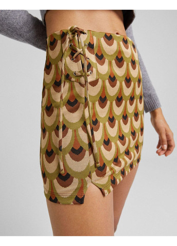 Спідниця демісезон,бежевий-коричневий, Bershka (361028620)