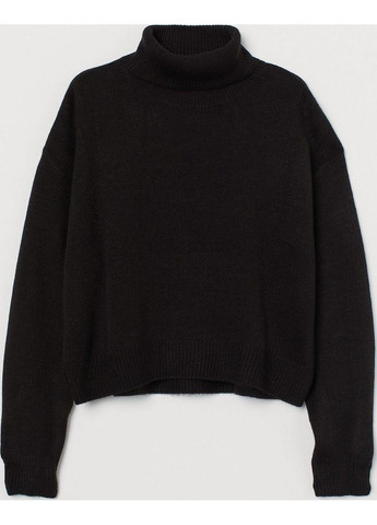 Черный демисезонный свитер оверсайз H&M