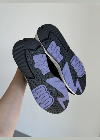 Чорні Осінні кросівки чоловічі adidas nite jogger black white | адідас найт джоггер чорні білі No Brand