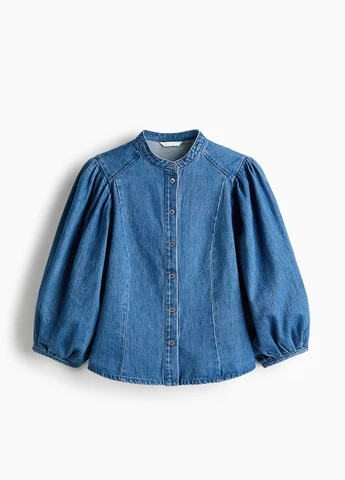Темно-синя блузка H&M