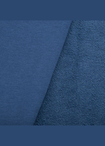 Тканина трикотаж трьохнитка петля Сезон т/денім синя тепла для спортивного одягу IDEIA (289552698)