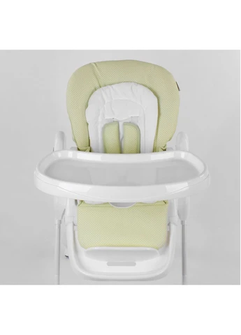 Стульчик для кормления W-56077 мягкий PU, мягкий вкладыш, 4 колеса, съемный столик No Brand (393584853)