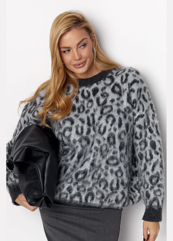 Джемпер из ворсистой пряжи с леопардовым узором Lurex (308725399)