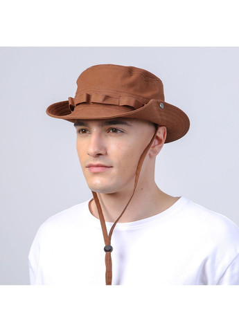 Панама чоловіча одностороння котон коричнева ЧЕЛАНО 804-807 LuckyLOOK 804-807М (342058097)